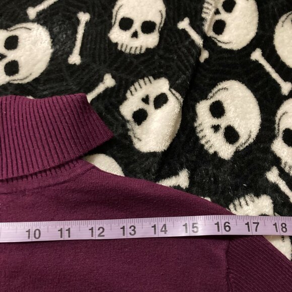 ADDITION ELLE Vintage dark plum purple turtleneck sweater MEDIUM LARGE XL 1X top - Picture 13 of 15